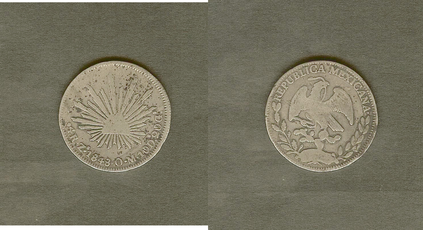 Mexico 4 reales 1848 Zacatecas F